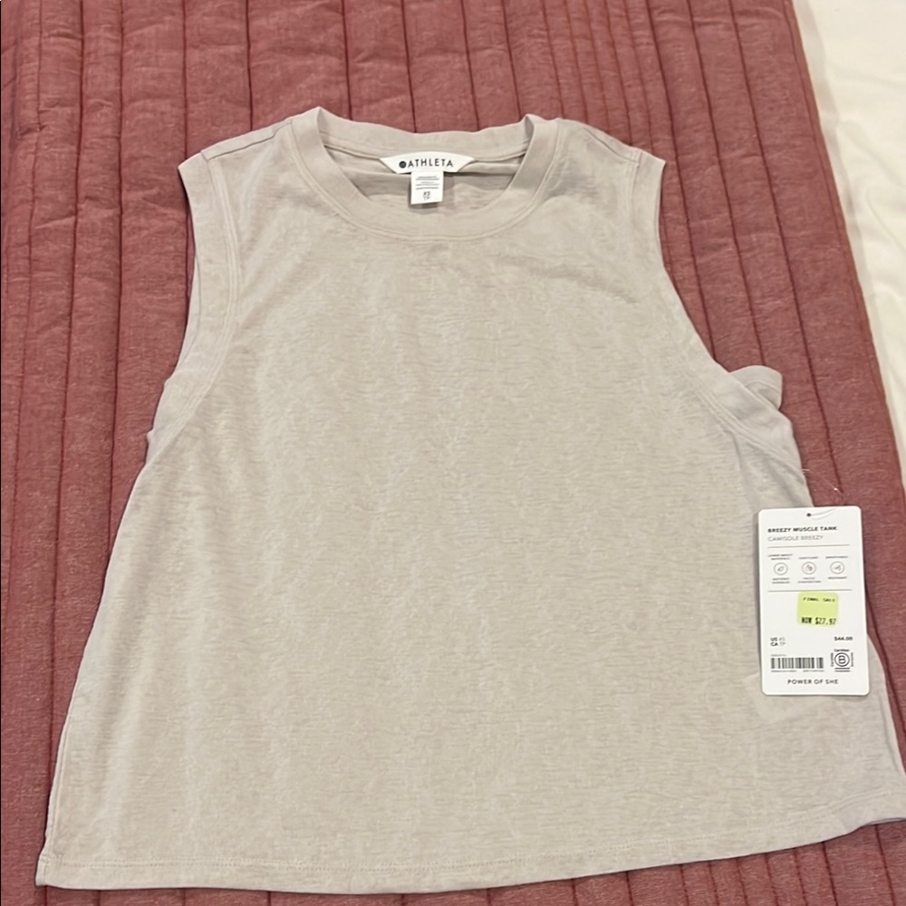 Athleta beige Sleeveless Tank Top